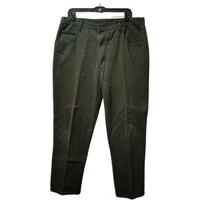 Duke Haband Jeans Men’s 36x28 Olive Green Relaxed Fit Elastic Waist Denim